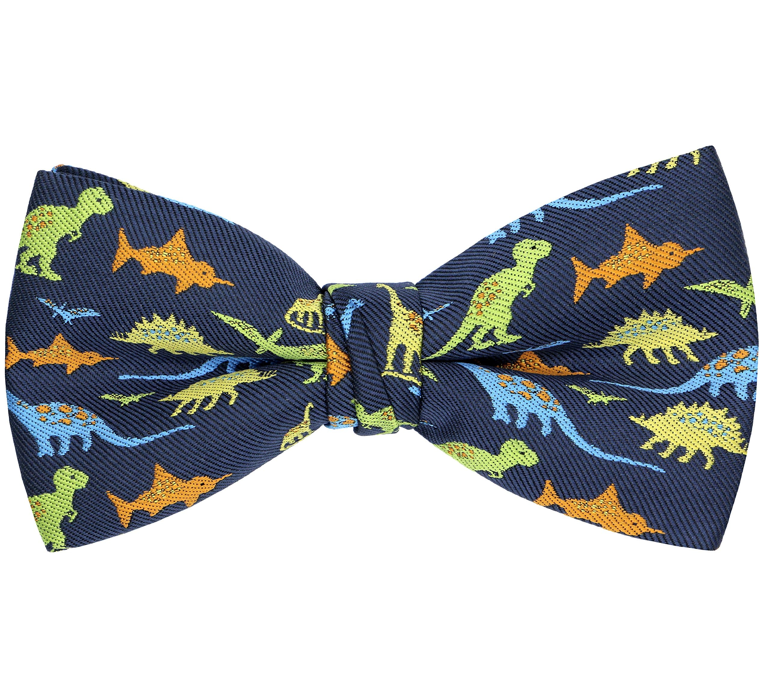 Boys Dinosaur Sharks Pattern Pre-Tied Bowtie Kids Adjustable Bow Tie