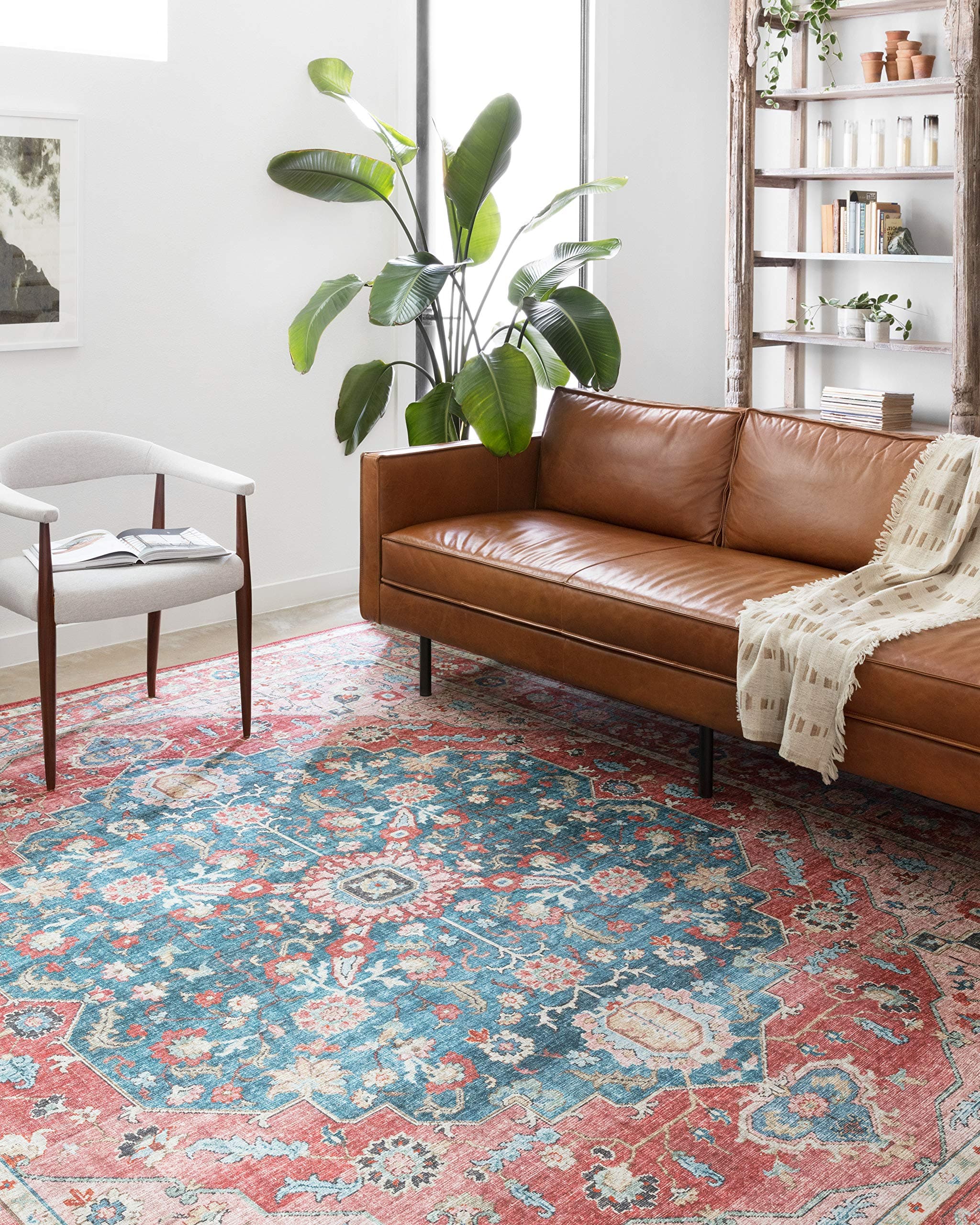 Skye Collection SKY-05 Brick/Ocean 7'-6" x 9'-6" Area Rug