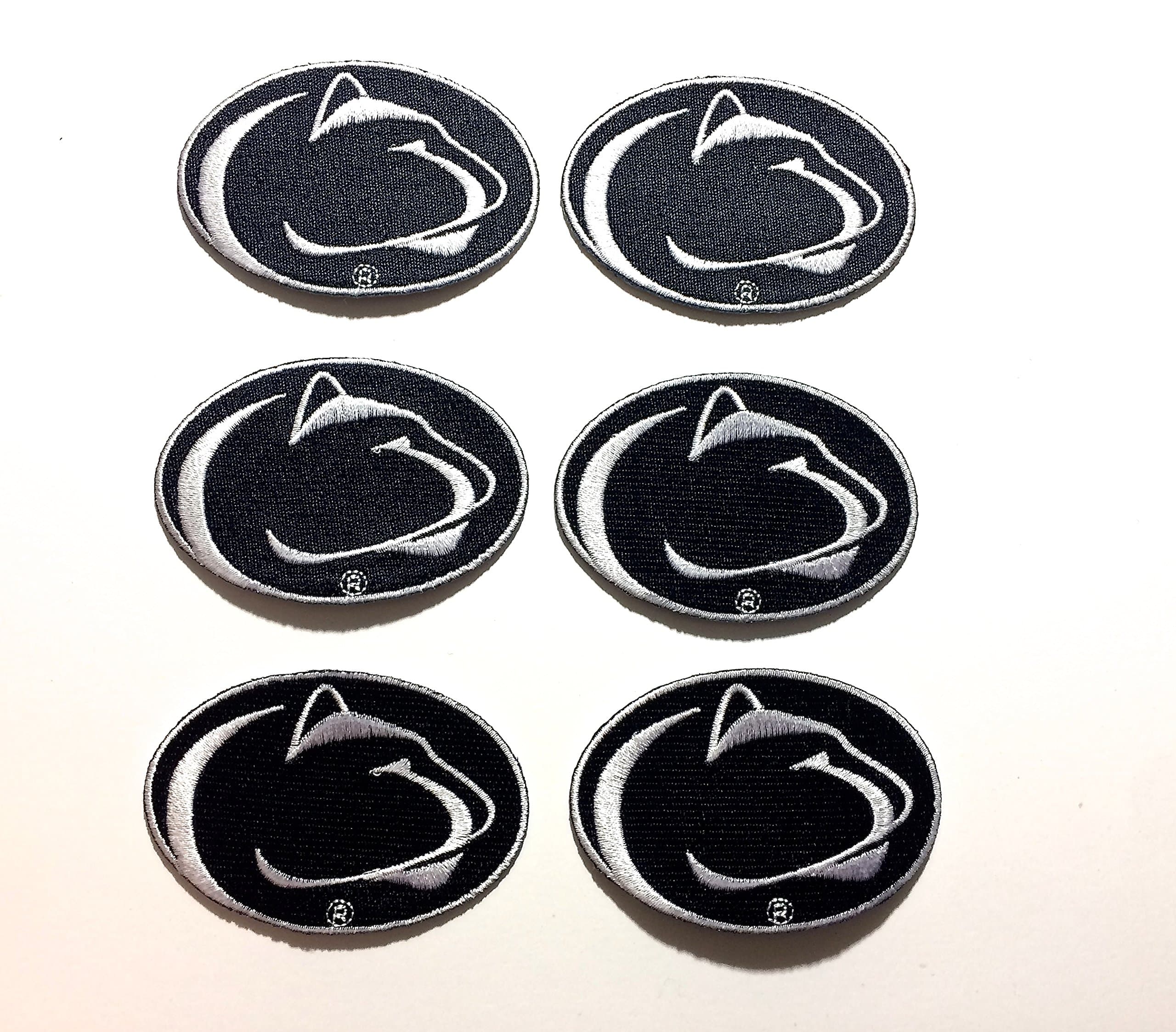 6 Penn State Nittany Lions Embroidered Iron on Patch Logo Patch M