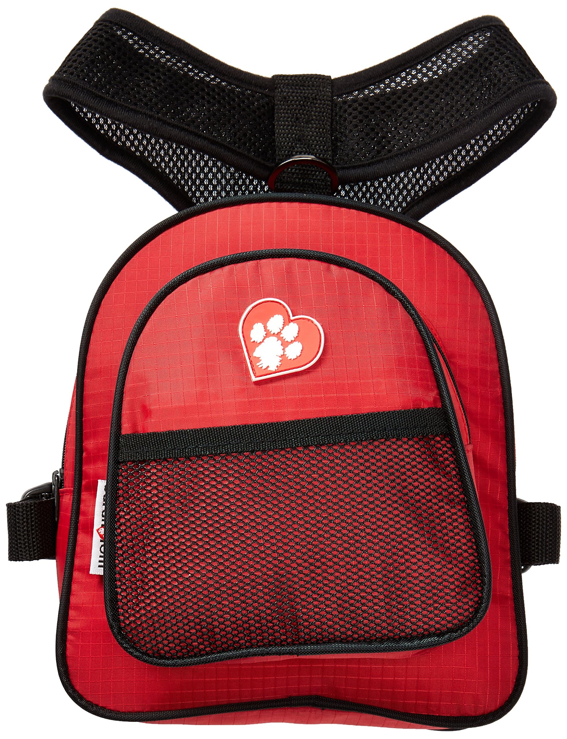 SarahTom 9-Inch Pet Backpack for Dogs, Red