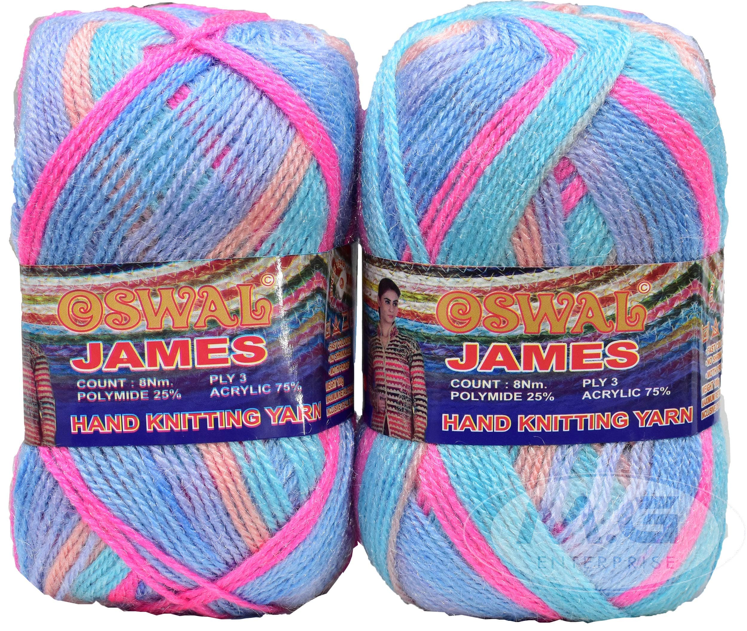 M.G ENTERPRISE Os wal James Knitting Yarn Wool, Blue Mix Ball 300 gm Best Used with Knitting Needles, Crochet Needles Wool Yarn for Knitting. by M.G ENTERPRISE Os wal B