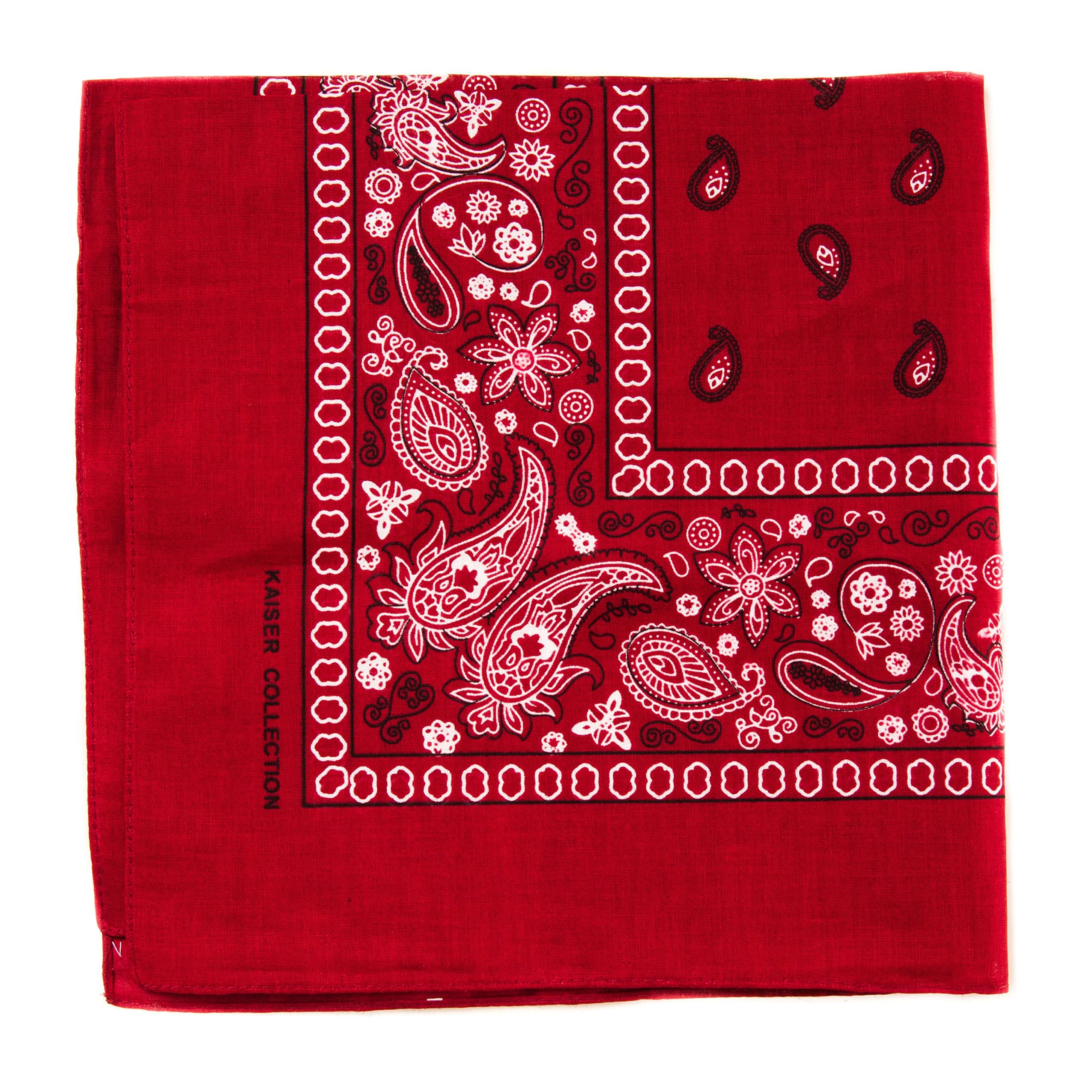 The Dozen Bandanas Head Wrap, 100% Cotton, 20 x 20- Inch