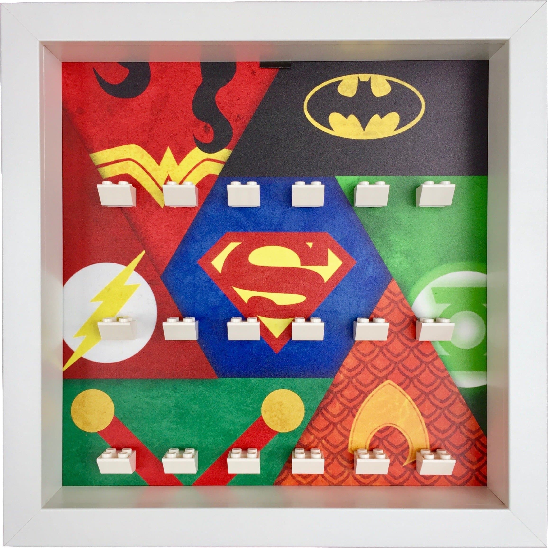 FRAMEPUNK Justice League Display Frame compatible with LEGO® Minifigures (White)