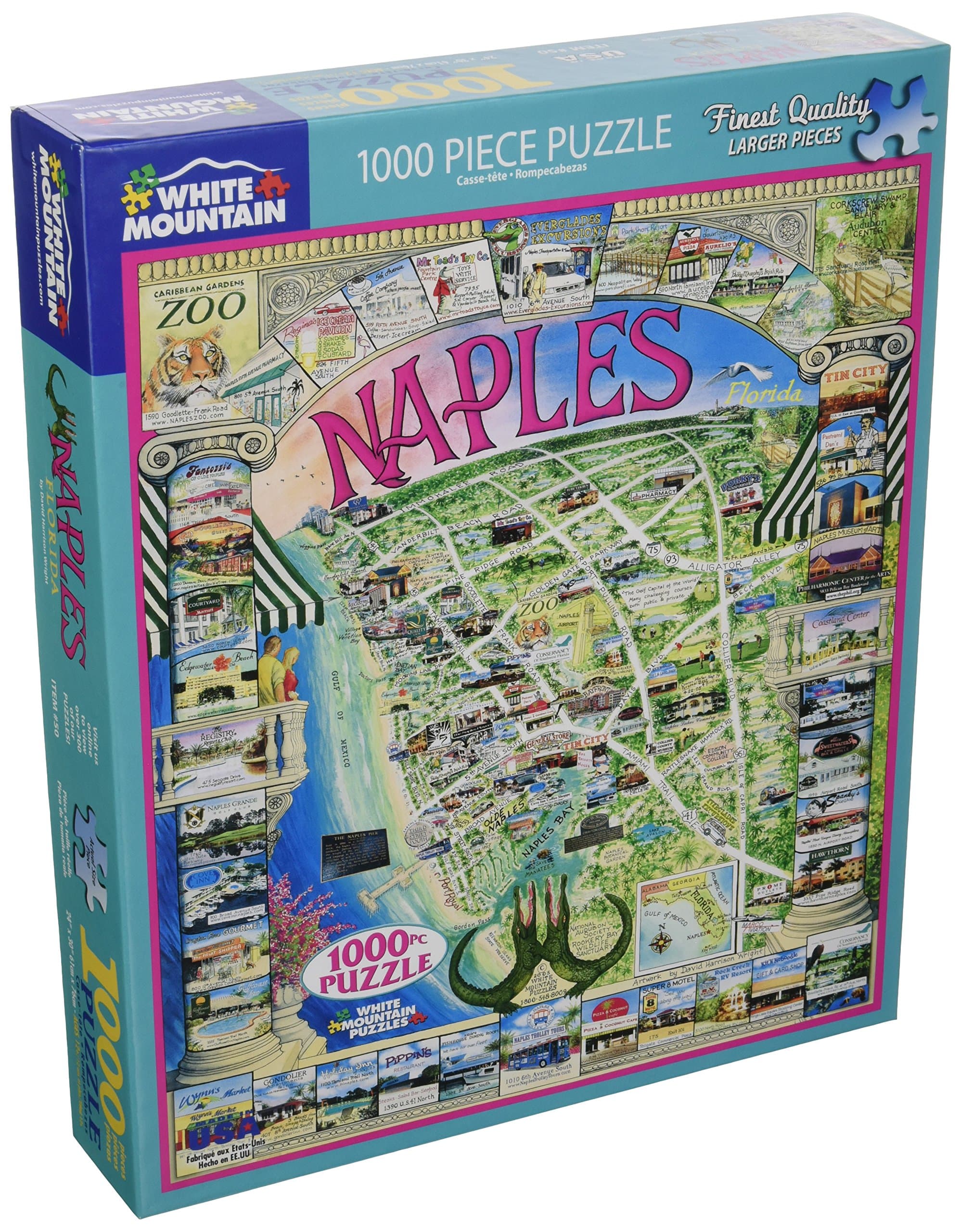 White Mountain Puzzles Naples Florida - 1000 Piece Jigsaw Puzzle