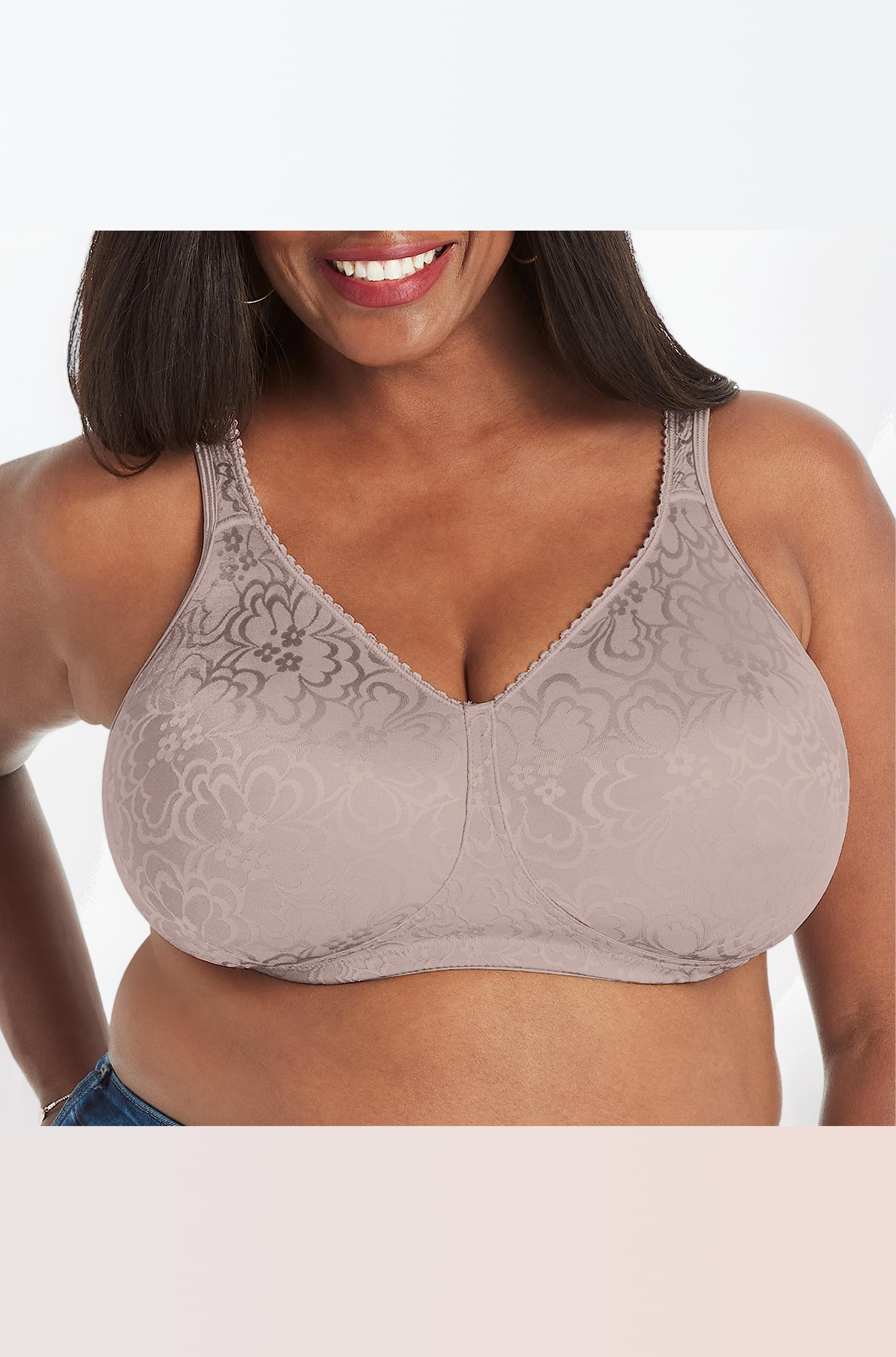 Playtex Women's 18 Hour Ultimate Lift and Support Wire Free Bra, Warm Steel,42DDD