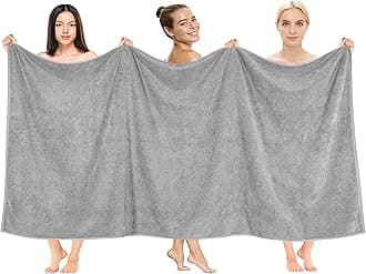 100% Cotton 40x80 Oversized Bath Sheet, Extra Large Turkish Bath Towels for Bathroom, Light Gray Bathsheet