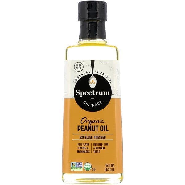 Spectrum Culinary, Organic Peanut Oil, Expeller Pressed, 16 fl oz (473 ml)