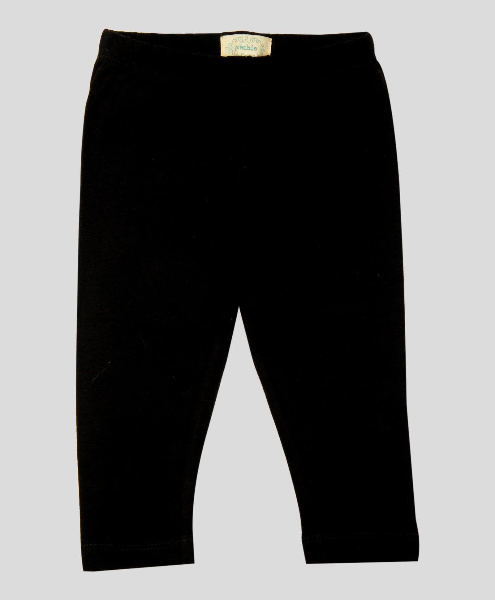 Pikaboo Three - Fourth Length Solid Leggings - Black