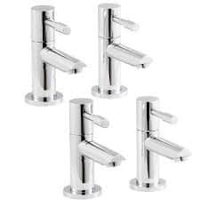 Modern Chrome Twin BASIN and BATH Taps Set 10 year guarantee