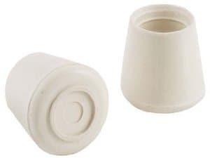 Selhard 31927 Rubber Leg Tips Wht 1In X4