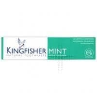 THREE PACKS of Kingfisher Natural Mint (+ Lemon) Toothpaste with Fluoride 100ml