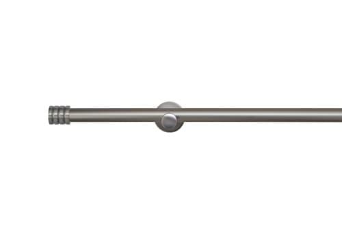 'Curtain Pole Diameter 16 mm for different colours "Groove Ring Top Curtain Rod Curtain Pole, chrome matt, 90 cm
