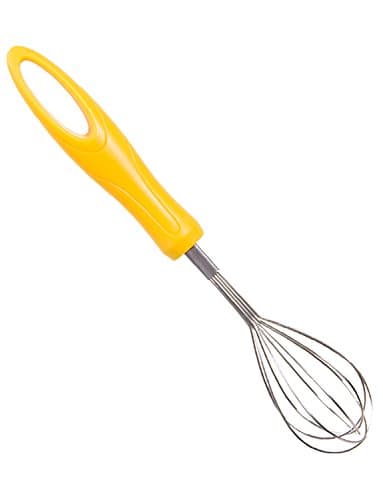 DYSS Stainless Steel Whisk, Egg Whisk,Kitchen Utensils for Beating, Stirring, Mixing, Whisking (Yellow)