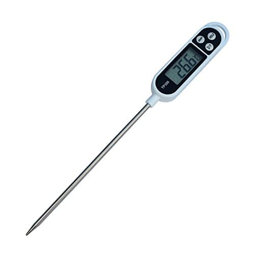 JANUER Digital Food Thermometer Muiti-Functional Kitchen Cooking Thermometer with Stainless Probe, Instant Read LCD Screen Temperature Tools for Barbecue, Meat, Milk, Water, Beer, Baking, Coffee ect.