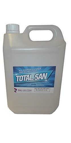 Total San – 5L Lightly Perfumed, Powerful, Industrial Strength All Purpose Bathroom Cleaner, Disinfectant, Sanitiser and Degreaser – Kills 99.99% of All Known Germs