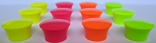 Supa-MagHigh-Vis Multi-coloured Drawing Pin Neo Magnet (Notice Board Magnet) 17mm Dia x 10mm, Pack of 12 contains 3 off each high-vis orange, yellow, pink & green