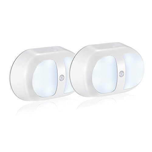 Elikeable LT Portble Wireless Motion Light, Sensor Table Lamp Super Bright LED Battery Powered Hallway Night Light(2 pack)