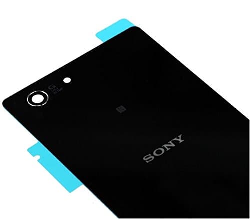 Replacement Battery Back Rear Glass Cover Panel - Sony Xperia Z3 Compact z3 mini(SAME DAY DISPATCH) (Comes with mkeurope packaging) (BLACK)