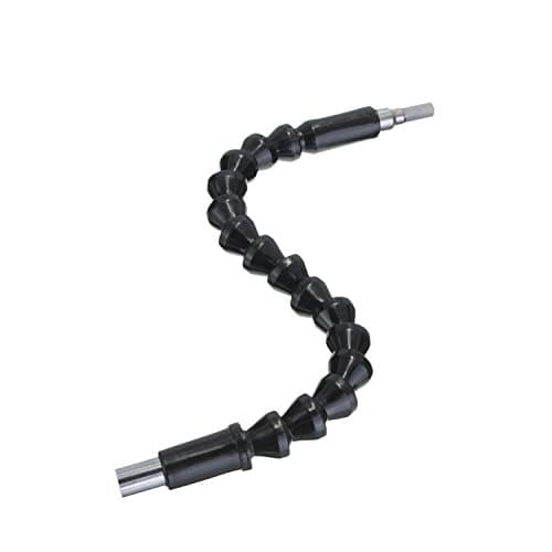 ESYN 295mm 1/4 Flexible Drill Driver Shaft HEX Screwdriver Extension Bar Black (1)