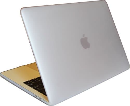 mCoque Transparent matte hard case for MacBook Pro 13 Case 2019 2018 2017 2016 Release (Model A2159/A1989/A1706/A1708, with or without Touch Bar) with a transparent keyboard skin