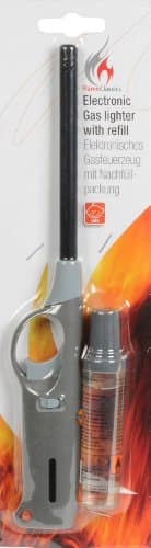 Electronic Gas Lighter 27cm & refill 18ml (Grey)