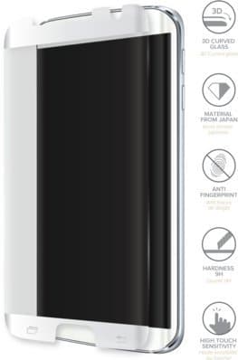 Advanced Curved Edge-to-Edge Tempered Glass Screen Protector for Samsung Galaxy S7 Edge, White