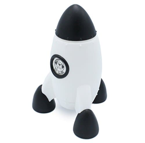 RMEX Space Rocket Nightlight Multicolor LED - Children Bedroom Night Lamp with 15min Timer - Black
