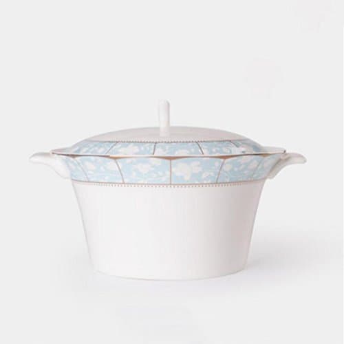 MXJ61 Ears Bone China Big Soup Pot Soup Basin 9 Inches With Cover Soup Bowl ( Size : B )