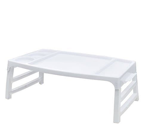 Perfect Life Ideas Folding Serving TV Tray Table for Snacks Food Breakfast in Bed at Home Hospital Wheelchair Couch Game Dinners - Laptop Computer Stand Lap Desk - Recessed Cup Holder Compartments