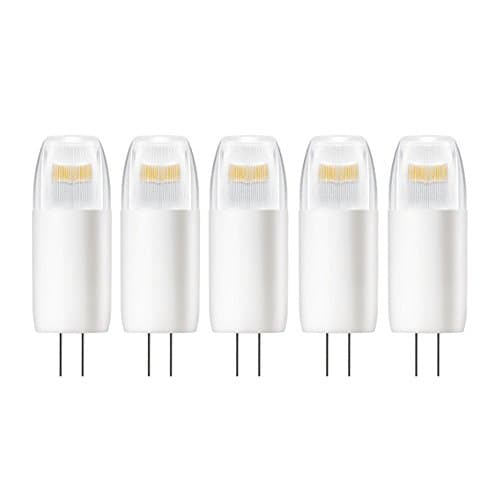 5 x Replacement Attra Lux G4 1 W LED Bulbs 10 W A/Diameter 14 mm Length 43 mm 90 Lumen 2700 K Warm White