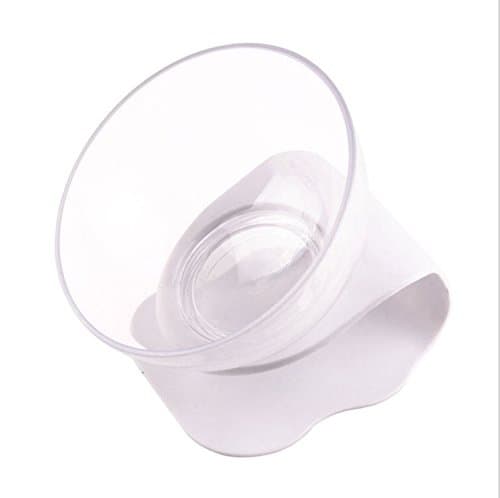 PC Pet Bowl, Adjustable Food and drinking Bowl, Avoid the Pet's Spine and Digestive Problems, Great for Dogs, Cats, and Other Small to Medium Pets-6.1*5.5*5.3in (White Bowl White Bottom)