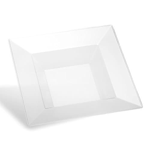 Clear Large Bowl Heavy Duty Disposable Square Plates