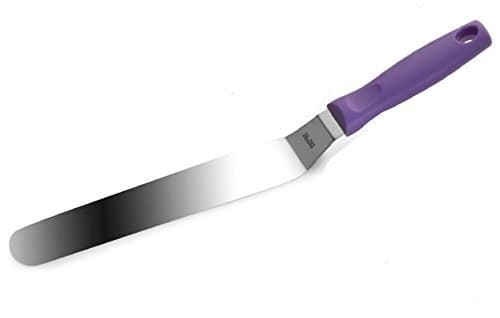 Angled Cake Spatula| 18/10 Stainless Steel with Plastic Handle, 25 cm | Tool for serving cake slices, pastry, pizza by TrendingTemple