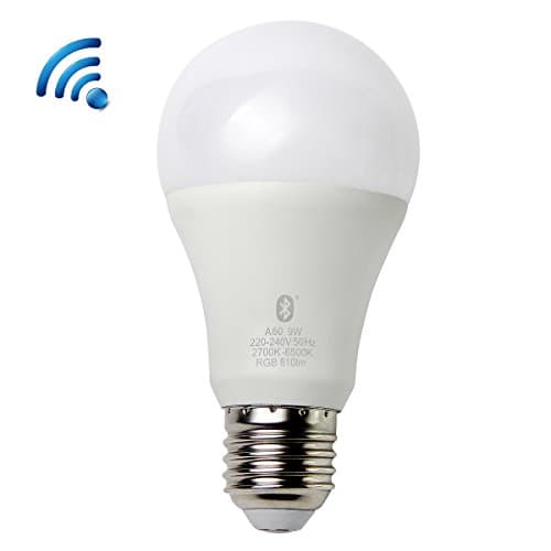 Atuten Smart Bluetooth Bulb work with Amazon Alexa,9W E27 LED Light Bulb,Smartphone and Dimming Switch Remote Controlled,Perfect Fit,Change the color with the music rhythm