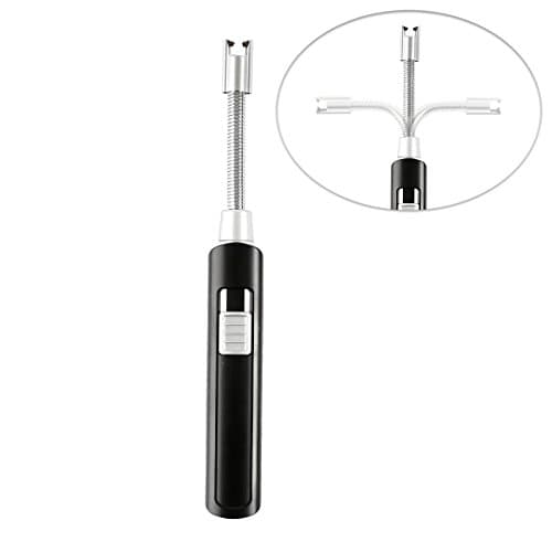 Updated USB Rechargeable Electric-Arc Lighter with 360°Flexible Neck,No Spark and Smell Front for BBQ, Camping and House Use