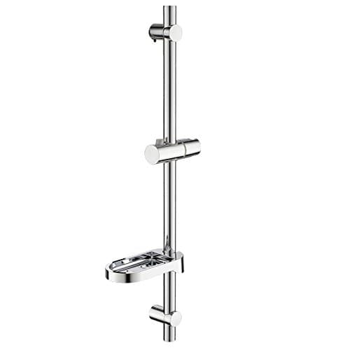 Witsinhome Bathroom 620mm Round Stainless Steel Handheld Adjustable Shower Riser Rail, with Adjustable Riser Rail to suit different needs