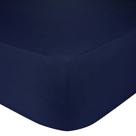 100% Cotton 16"/40CM Extra Deep Fitted Sheet By Sasa Craze Bedding (King, Navy)