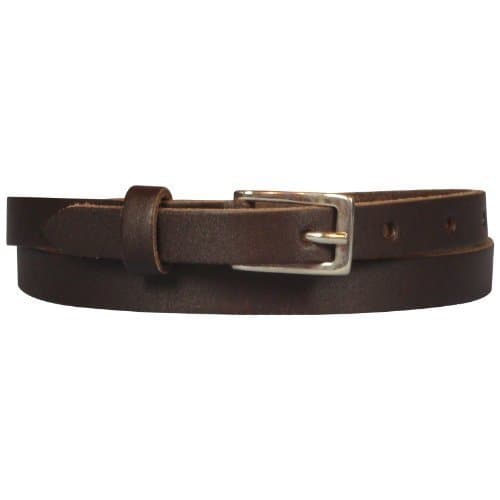 Real Leather Narrow Belt 1/2 Wide