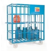 1900 x 1690 x 890 mm blue mobile cylinder cage - janitorial supplies -cabinet