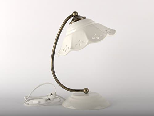 Armony creations, hand decorated pleated ceramic table lamp