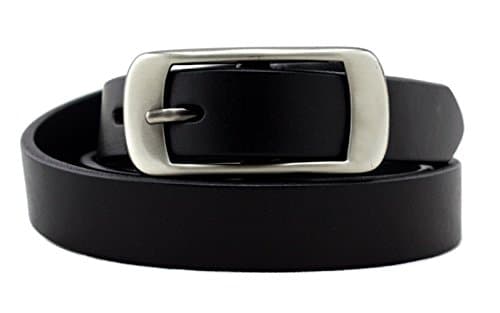 KaLeido Women's Head Layer Cowhide Leather Belt (32-34, Black)