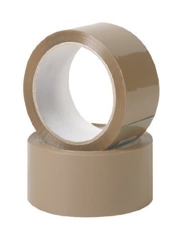 Timelesss Adhesive Packaging Tape 66 m x 50 mm Brown Pack of 36 with br P36