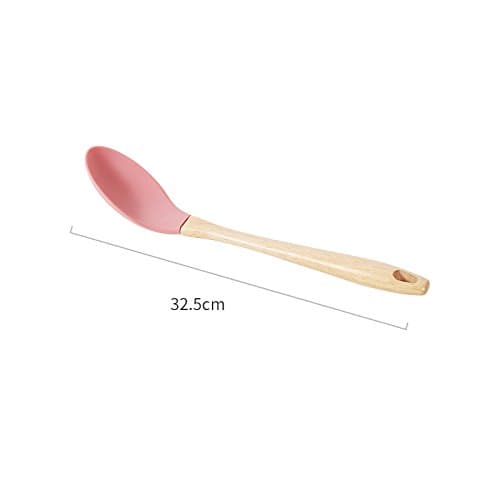 Kitchenware Dana Carrie Silicone spatula non-stick inner pot shovels high temperature resistant teaspoon of household food clips kitchen cooking utensils, a vegetable scoop - Pink