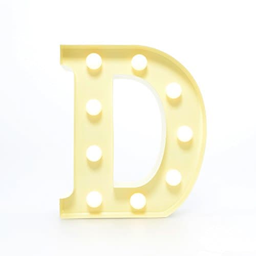 GiggleBeaver Carnival Letter Lights - Vanilla (Letter D)