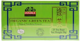 Double Dragon Organic Green Tea 25 Bags Box (Pack of 2)
