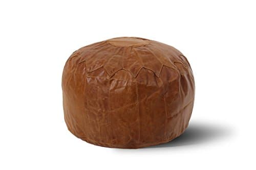 2 x Vintage Genuine Hide Leather Bean Bag (Tan)