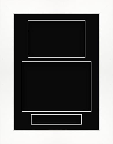 8.5" x 11.5" White Portrait Deep Shadow Box Photo Frame 3 Display Custom Picture Coloured Collage Hand Made