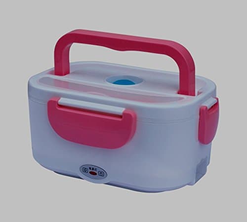 yxhflo Portable meal boxes cartridge The keep-warm plug-ins available mini electric heating charging double Office Bento box heating,Pink