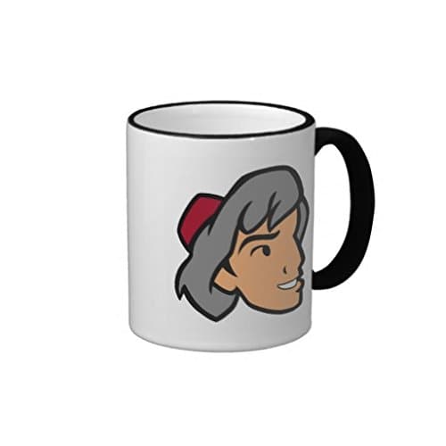 Aladdin Prince Ali Face Profile Ringer Coffee Mug,11 Ounce.