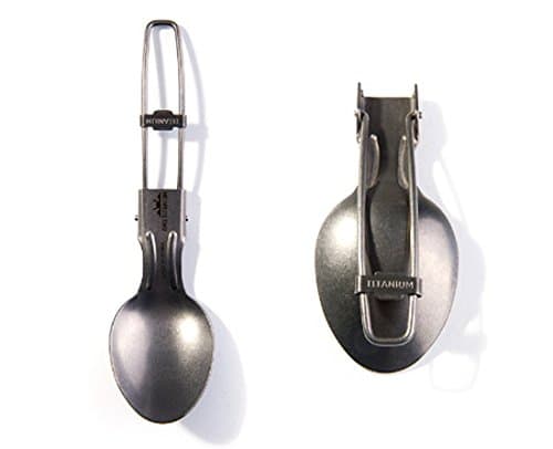 AMG Titanium Lightweight Outdoor Camping Cookware Folding Spoon